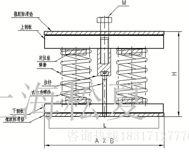 JS型组合式弹簧减震器结构图